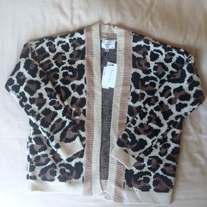 Line & Dot Cheetah Cardigan
